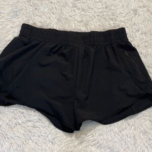 B Black Women's Athletic Shorts WOMENS SIZE XL BUILT IN PANTIE